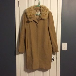 Banana republic long camel wool pea coat
